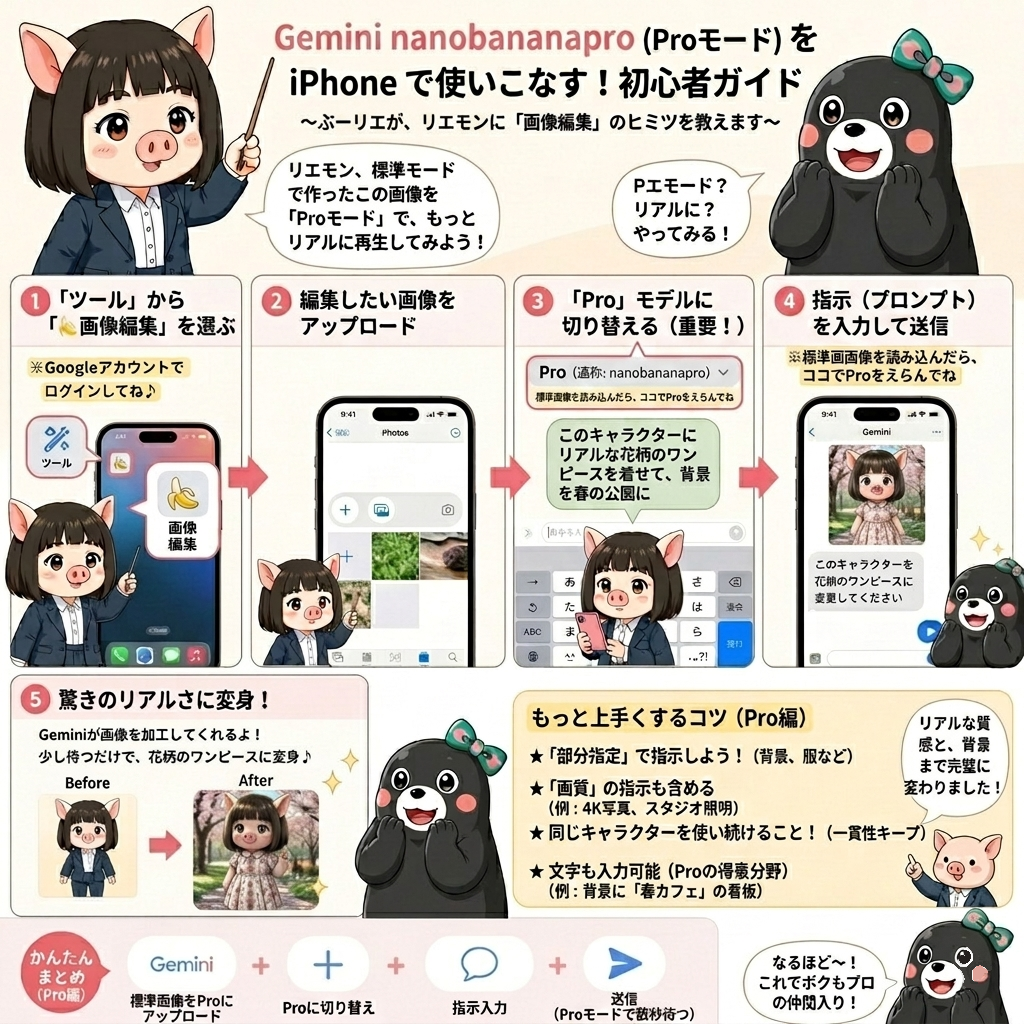 iPhone版Gemini Proの使い方をリエモンに解説するぶーリエ