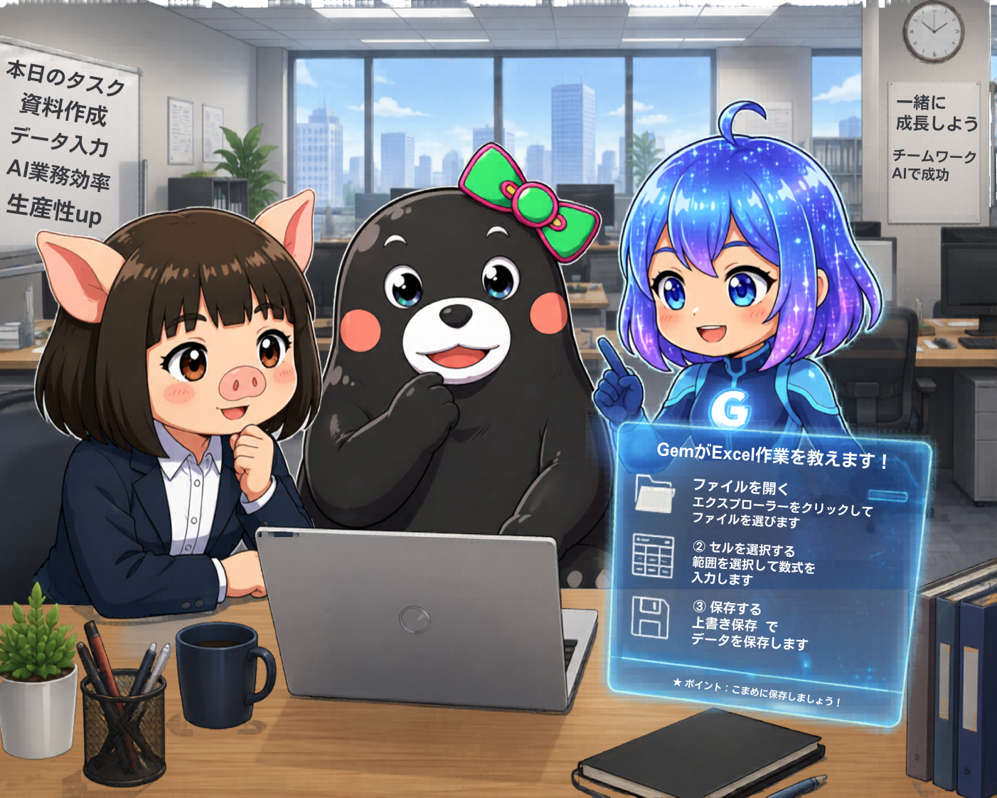 GemにExcelを教わる二人